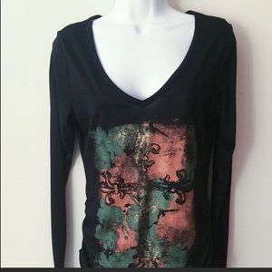 Rustic Cross Black Long sleeve Tee